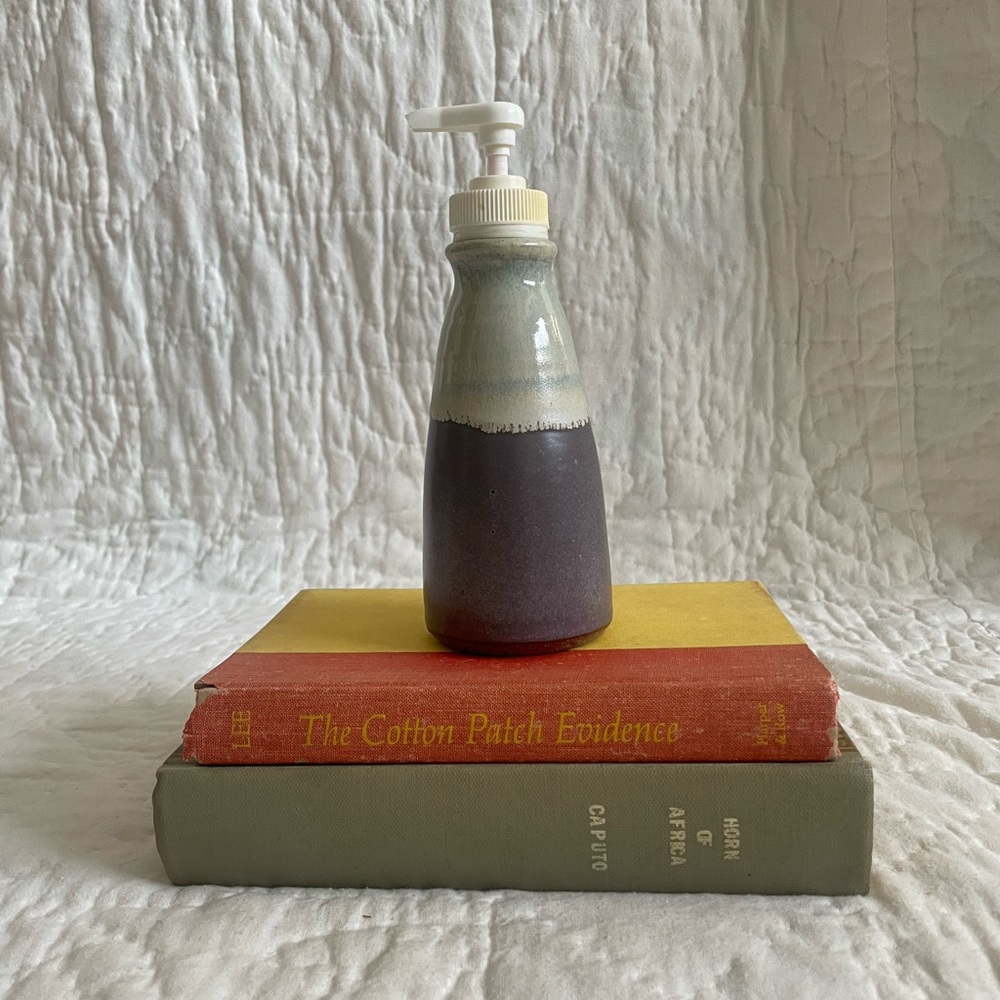 NWOT Hand Thrown Pottery Soap Dispenser